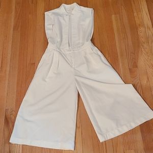 White capri jumpsuit